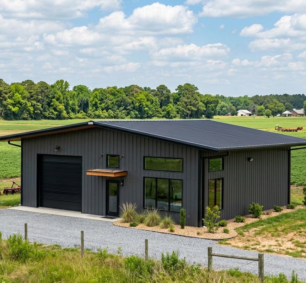 Metal outbuilding by a barndominium builder in Waveland MS