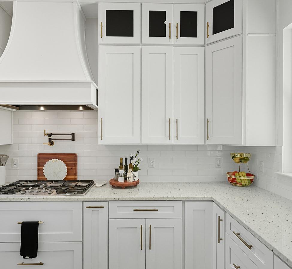 Kitchen with range hood from design build services in Diamondhead MS